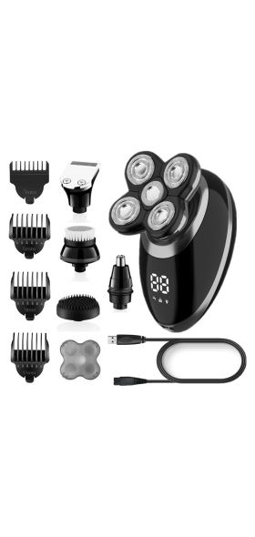 wet dry electric shaver for men beard hair trimmer electric razor rechargeable bald shaving machine LCD display grooming kit