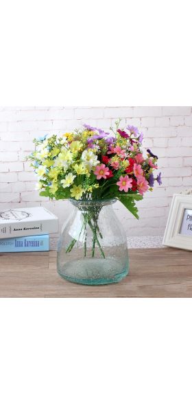 1 Bunch 28 Head Cineraria Artificial Flower Bouquet Home Office Decor silk daisy artificial decorative indoor outdoor A12150