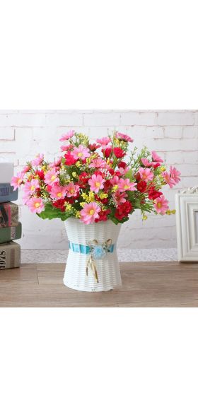1 Bunch 28 Head Cineraria Artificial Flower Bouquet Home Office Decor silk daisy artificial decorative indoor outdoor A12150