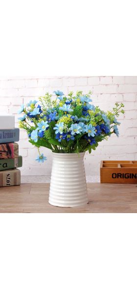 1 Bunch 28 Head Cineraria Artificial Flower Bouquet Home Office Decor silk daisy artificial decorative indoor outdoor A12150