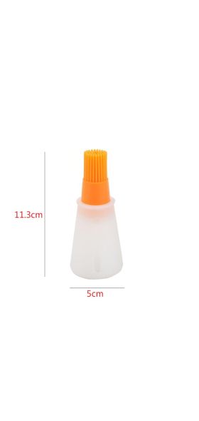 1 Pcs Portable Silicone Oil Bottle with Brush Grill Oil Brushes Liquid Oil Pastry Kitchen Baking BBQ Tool Kitchen Tools for BBQ