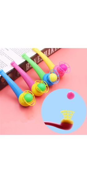 12PCS Pipe Ball Party Gifts Colorful Magic Blowing Pipe Floating Ball Children Toys Party Favors Birthday Present for Kids