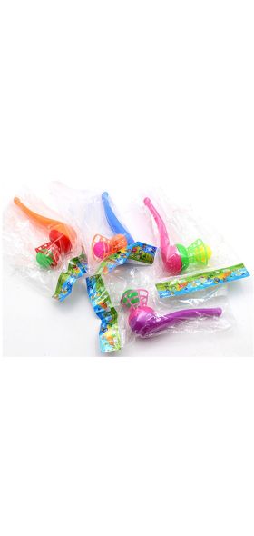 12PCS Pipe Ball Party Gifts Colorful Magic Blowing Pipe Floating Ball Children Toys Party Favors Birthday Present for Kids
