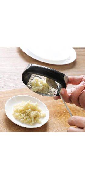 1pcs Stainless Steel Garlic Press Manual Garlic Mincer Chopping Garlic Tools Curve Fruit Vegetable Tools Kitchen Gadgets