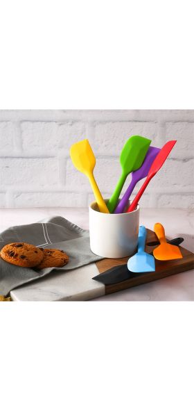 2pcs Kitchen Silicone Cream Butter Cake Spatula Mixing Batter Scraper Brush Butter Mixer Cake Brushes Baking Tool Kitchenware