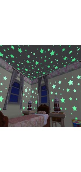 50pcs 3D Stars Glow In The Dark Wall Stickers Luminous Fluorescent Wall Stickers For Kids Baby Room Bedroom Ceiling Home Decor