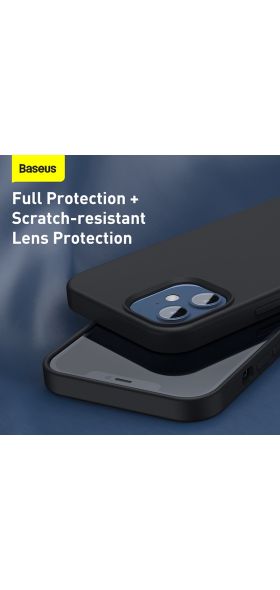 Baseus Magnetic Phone Case For iPhone 12 Pro Max Mini Shockproof Liquid Silicone Back Cover For iPhone 12Pro 12Mini Coque Shell