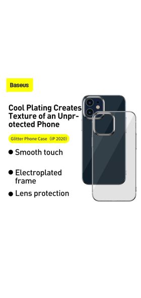 Baseus Phone Case For iPhone 12 Pro Max 12Max Transparent Plating Clear Case Coque Thin Soft TPU Back Cover For iPhone 12Pro Max