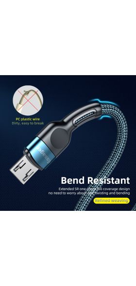 Essager Micro USB Cable 3A Fast Charging Charger Microusb Wire Cord For Samsung Xiaomi Redmi Android Mobile Phone Data Cable 2M