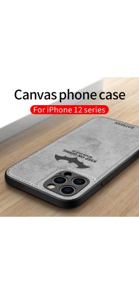 Fashion Built-in Magnet Shockproof Silicone Soft TPU Cloth Deer Phone Case For Apple iPhone 12 MINI 11 Pro MAX Back Cover Fundas