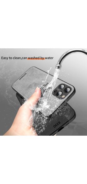 Fashion Built-in Magnet Shockproof Silicone Soft TPU Cloth Deer Phone Case For Apple iPhone 12 MINI 11 Pro MAX Back Cover Fundas