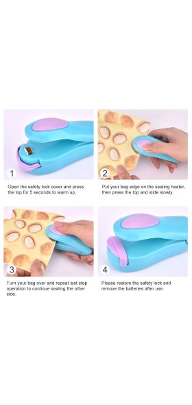 Kitchen Accessories Tools Mini Portable Food Clip Heat Sealing Machine Sealer Home Snack Bag Sealer Kitchen Utensils Gadget Item