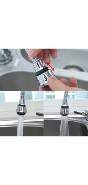 Kitchen Gadgets 2 Modes 360 Rotatable Bubbler High Pressure Faucet Extender Water Saving Bathroom Kitchen Accessories Supplies