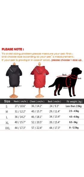 Pet Dog Winter  Waterproof Coat Puppy Warm Jacket The Dog Face Hoodie Reflective Clothing For Small Medium Dogs Cat Pet Clothes