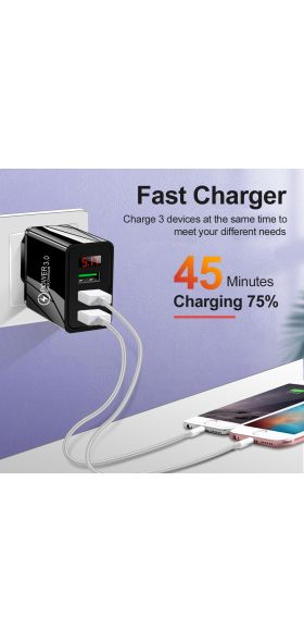 Quick Charger 3.04.0 USB Charger For iphone Samsung Tablet EU US Plug Wall Mobile Phone Charger Adapter Fast Charging Adapter