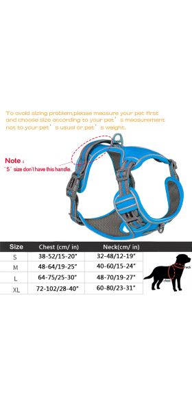 Reflective Nylon Pet Dog Harness Dog Padded Vest Adjustable Chest Strap Safety Lead All Weathers For large medium small Dogs