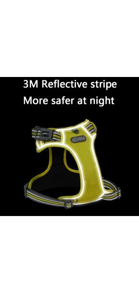 Reflective Nylon Pet Dog Harness Dog Padded Vest Adjustable Chest Strap Safety Lead All Weathers For large medium small Dogs
