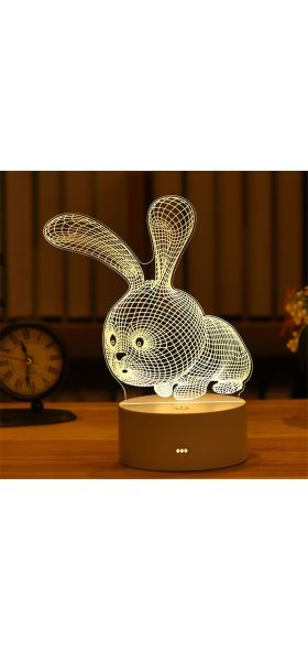 Romantic Love 3D Lamp Heart-shaped Balloon Acrylic LED Night Light Decorative Table Lamp Valentine's Day Sweetheart Wife's Gift
