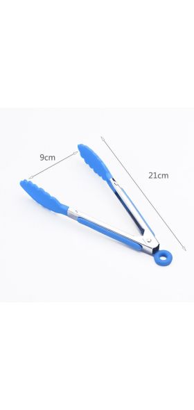 Silicone Food Tong Stainless Steel Kitchen Tongs Silicone Non-Slip Cooking Clip Clamp BBQ Salad Tools Grill Kitchen Accessories
