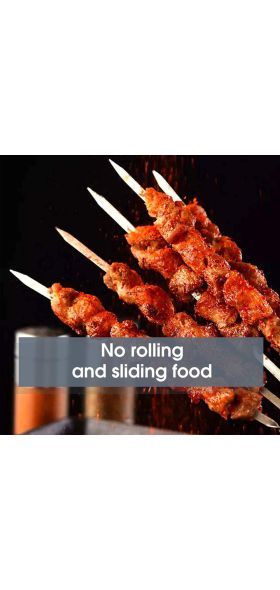 Skewers for Barbecue Reusable Grill Stainless Steel Skewers Shish Kebab BBQ Camping Flat Forks Gadgets Kitchen Accessories Tools