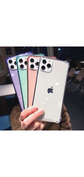 Transparent Shockproof Case for iPhone 12 Mini 11 Pro Max XS XR X 6S 7 8 Plus Clear Anti-Knock Phone Shell Soft TPU Back Cover