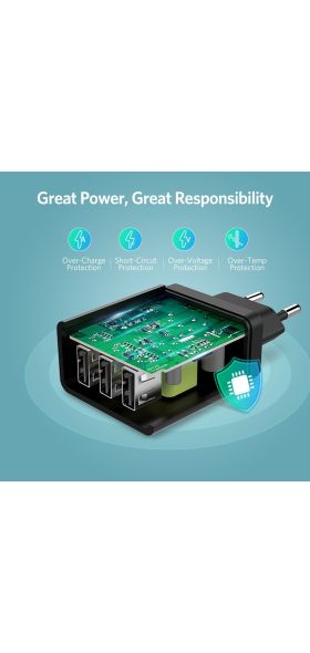 UGREEN USB Charger Charging for Samsung Xiaomi Huawei Phone Charger 3.4A Max Fast Charger for iPhone X EU Adapter Wall Charger