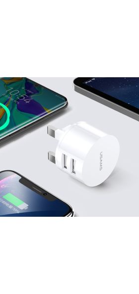 USAMS USB Charger Quick Charge for iPhone 11 7 Xiaomi Samsung Huawei 5V 3A Digital Display Fast Charging Mobile Phone Charger