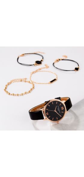 Watch Set Women 5pcs Woman Quartz Wristwatch Leather Ladies Bracelet Luxury Watch Casual Relogio Femenino Gift For Girlfriend