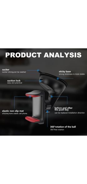 amzish Universal Phone Holder in Car For IPhone Samsung Huawei Xiaomi Mobile Phone Car Phone holder Stand Dashboard