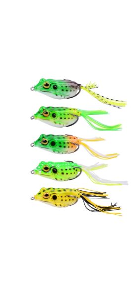 1Pcs 14g 12.5g 8g Top Water Ray Frog Shape Minnow Crank wobbler for Fly Fishing Soft Tube Bait Japan Plastic