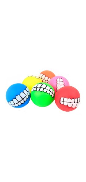 1pc Rubber Dog Toys Squeaky Cleaning Tooth Dog Chew Toy Small Puppy Toys Ball Bite Resistant Pet Supplies Petshop Diameter 7cm
