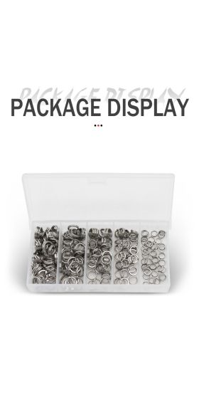 200PCs Connecting Fishing Rings Sets Stainless Steel Split Rings Hard Bait Lure Accessories Tackle High Strengthen O ring