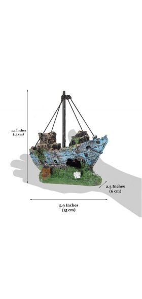 2019 Hot Aquarium Fish Tank Landscape Pirate Ship Wreck Ship Decor Resin Boat Ornament Aquarium Accessories Decoration #Y5