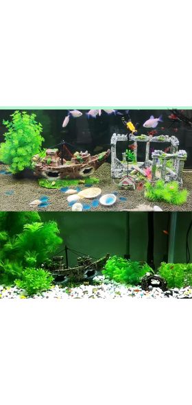 2019 Hot Aquarium Fish Tank Landscape Pirate Ship Wreck Ship Decor Resin Boat Ornament Aquarium Accessories Decoration #Y5
