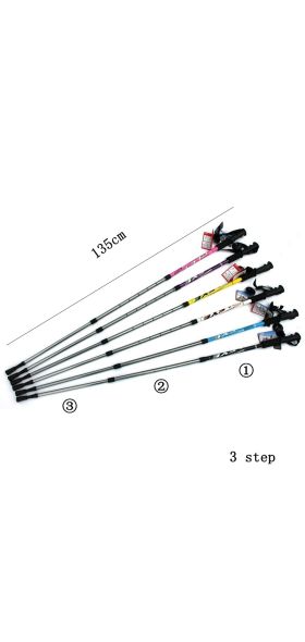2Pc/Pair 135CM Walking Stick Trekking Aluminum alloy Climbing Stick Telescopic Running Trail Canes Shockproof Hiking Accessories