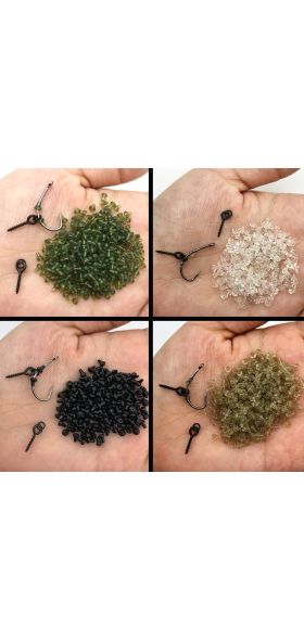 40Pcs Carp Rig Ring Stops With 20Pcs Boilie Bait Screw Fishing Bait Ring Swivel Carp Fishing Accessories