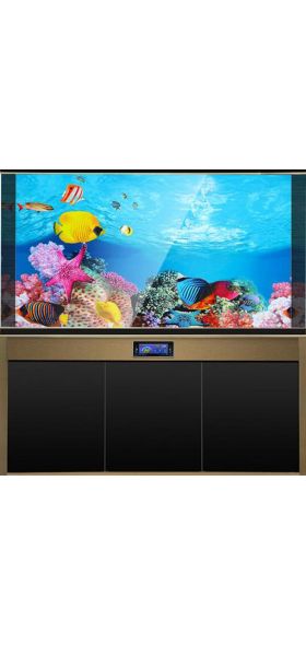 Aquarium Landscape Sticker Poster Fish Tank 3D Background Painting Sticker Double-sided Ocean Sea Plants Aquarium Decor