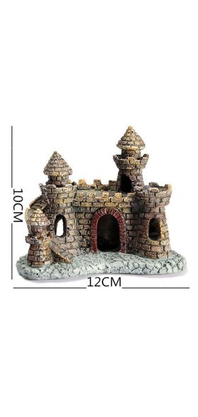 Aquarium Resin Castle Fish Tank Decorations Castle Tower Ornaments Fish Tank Aquarium Accessories Decoration