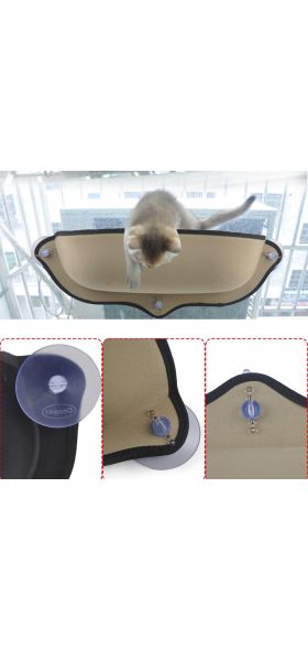 Cat Hammock Bed Mount Window Pod Lounger Suction Cups Warm Bed For Small Big Pet Cat Rest House Sun Wall Bed Soft Ferret Cage