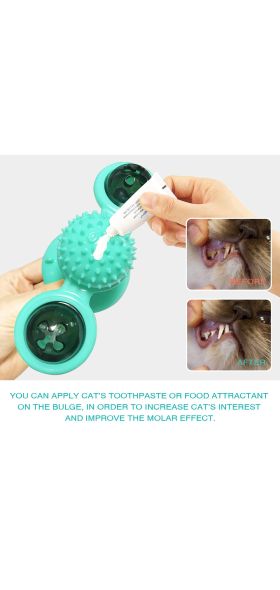 Cat Windmill Toy Funny Massage Rotatable Cat Toys With Catnip LED Ball Teeth Cleaning Pet Products for Dropshipping