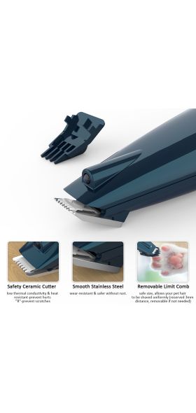 Dog Grooming Clippers Cordless Cat and Small Dogs Clipper Low Noise Electric Pet Trimmer for Trimming The Hair Around Paws