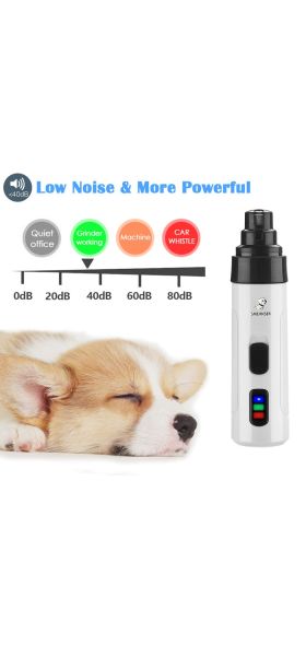 Dog Nail clipper for dogs nail clippers pet grinder short unhas gato for cats Nail Clipper USB Animal Grooming Trimmer Low Noise