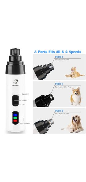 Dog Nail clipper for dogs nail clippers pet grinder short unhas gato for cats Nail Clipper USB Animal Grooming Trimmer Low Noise