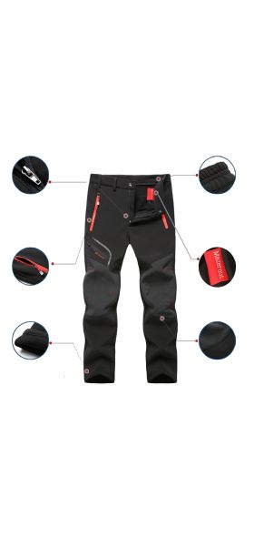 Men Oversized Plus size Winter Softshell Fleece Outdoor Pants Trekking Fish Camp Climb Hiking Ski Warm Travel Trousers Free ship