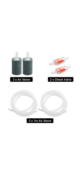 NICREW Aquarium Air Pump Fish Tank Mini Compressor Single Double Outlet with Check Valve Tube Aquatic Accessories 220V 3W 5W