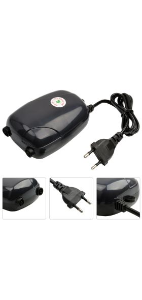 NICREW Aquarium Air Pump Fish Tank Mini Compressor Single Double Outlet with Check Valve Tube Aquatic Accessories 220V 3W 5W