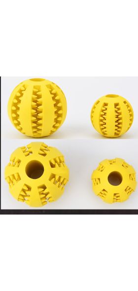 New Pet Toys 5CM Dog Toys Interactive Elasticity Ball Natural Rubber Leaking Ball Tooth Clean Ball Cat Dog Chew Interactive Toys