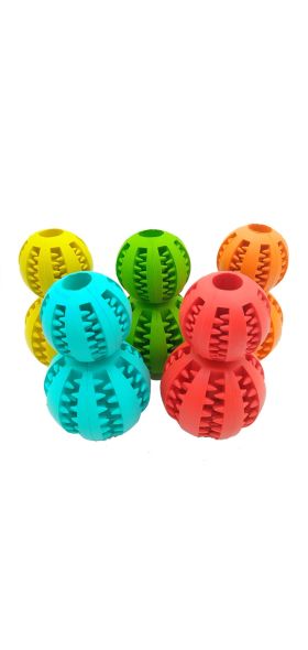 New Pet Toys 5CM Dog Toys Interactive Elasticity Ball Natural Rubber Leaking Ball Tooth Clean Ball Cat Dog Chew Interactive Toys