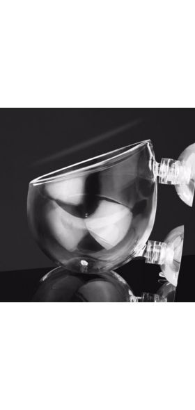 Nicrew Aquarium decoration fish tank Mini Crystal Glass Pot Polka Water potted planting cylinder cup aquarium accessories