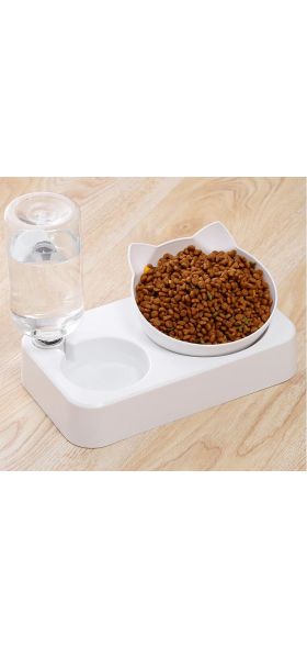 Pet cat Bowl Automatic water Feeder Dog Cat Food Bowl Water Dispenser Double Bowl Drinking Raised Stand Dish Bowls Pet supply